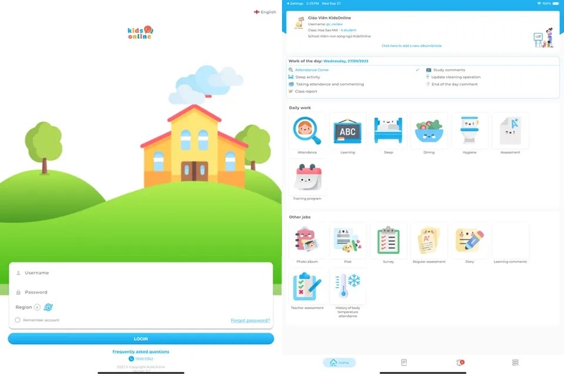 Giới thiệu tổng quan về ứng dụng KidsOnline Teacher