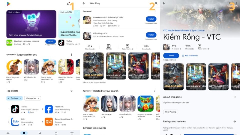 Tải Kiếm Rồng trên Android