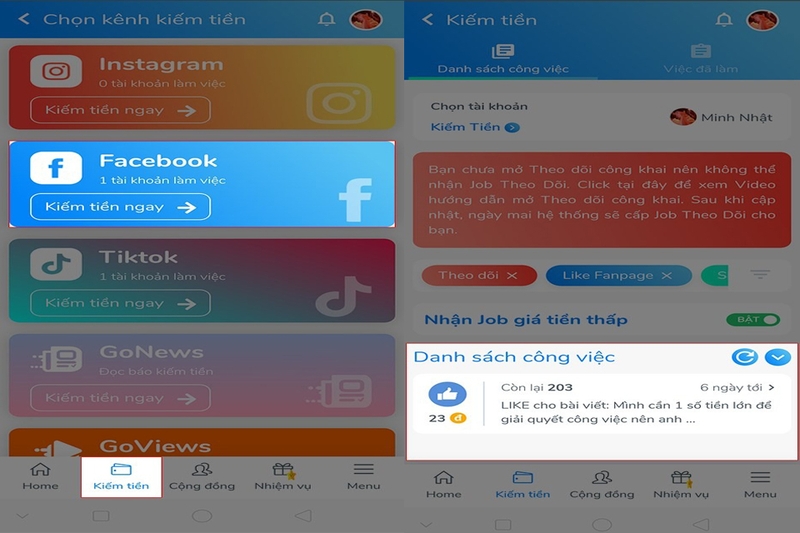 Kiếm tiền Golike hình 3