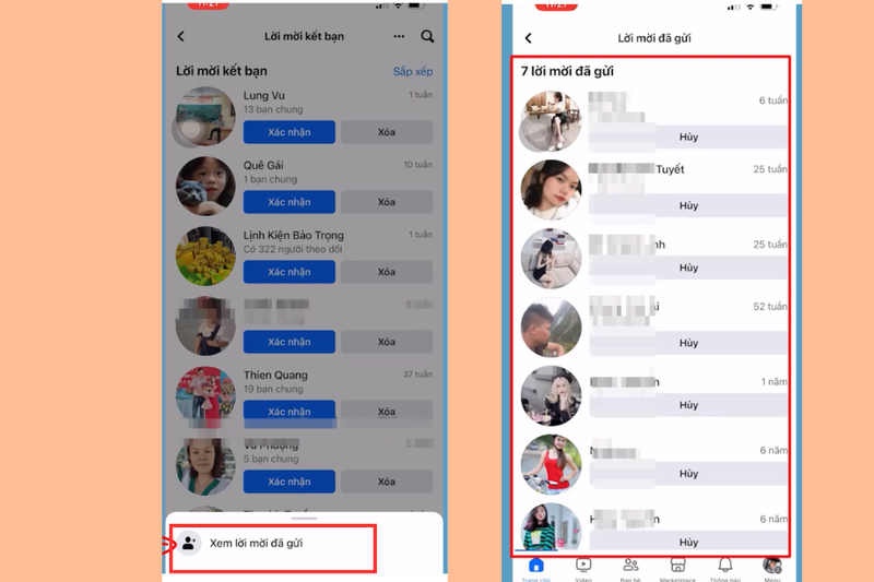 Kiểm tra ai chưa đồng ý yêu cầu kết bạn (3)