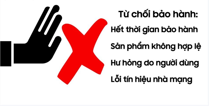 cac truong hop tu choi bao hanh tivi sony