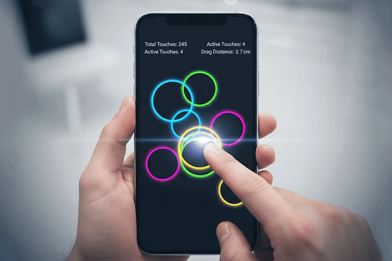 Ứng dụng MultiTouch Tester cho điện thoại Android