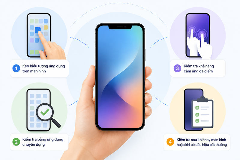 Hướng dẫn các cách kiểm tra cảm ứng điện thoại đơn giản và chính xác