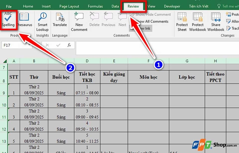 Kiểm tra chính tả trong Excel - 04