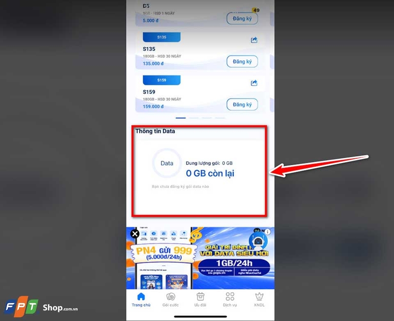 Cách kiểm tra dung lượng 4G MobiFone - 02