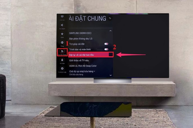 kiểm tra dung lượng bộ nhớ tivi LG