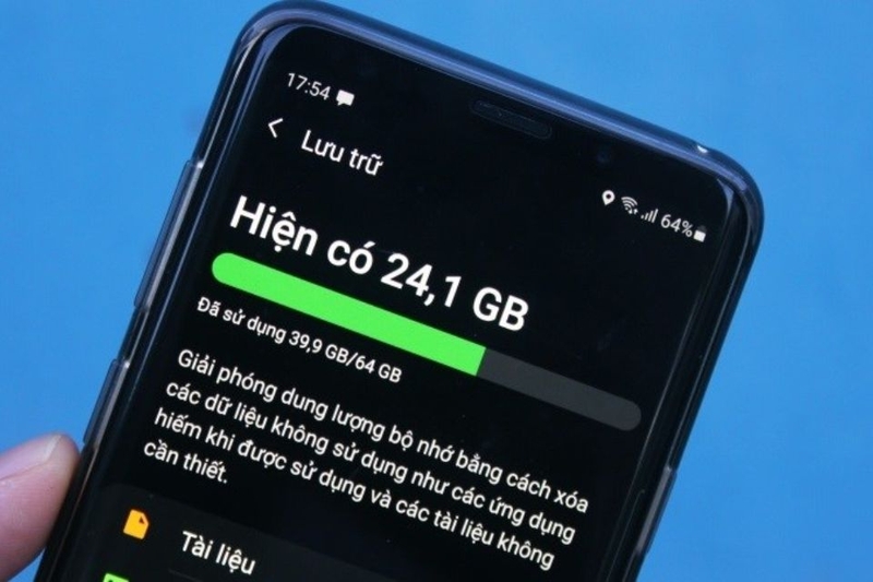 kiểm tra dung lượng điện thoại