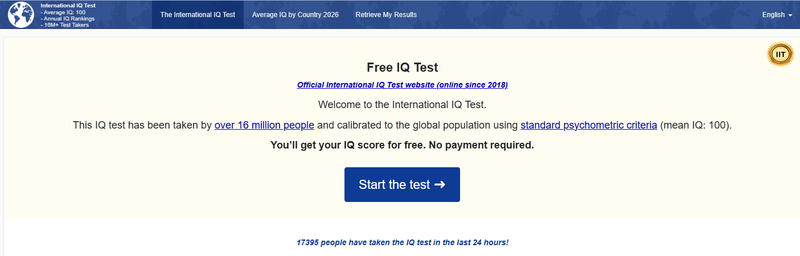 International IQ Test