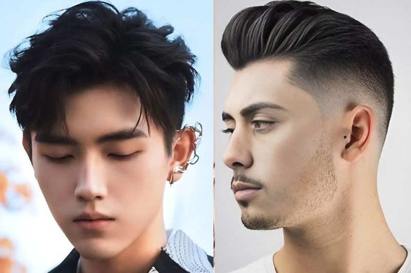 Kiểu tóc cho mặt tam giác ngược nam