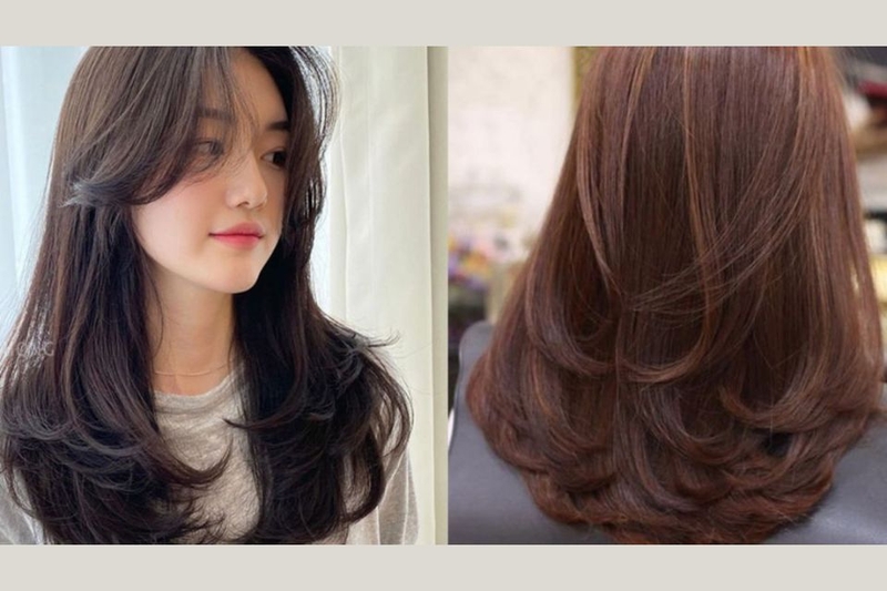 Kiểu tóc dài nữ nhẹ nhàng uốn đuôi chữ C