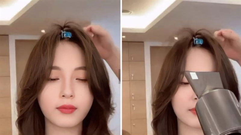 kiểu tóc đẹp với máy sấy tóc 6