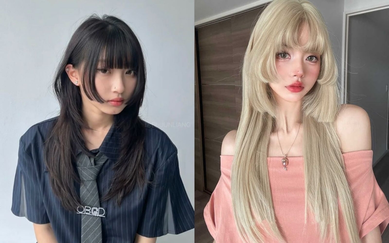 Tóc Hime layer nhiều tầng