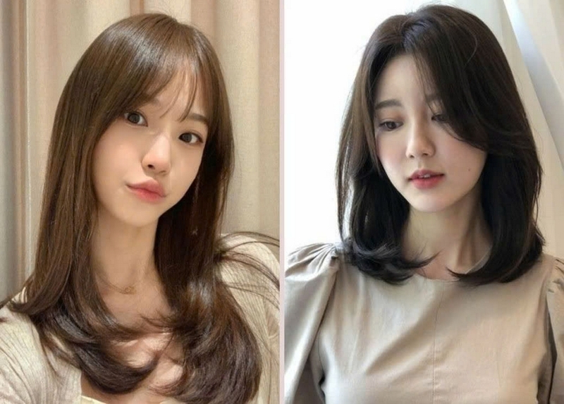 kiểu tóc layer nữ mặt dài ảnh 1