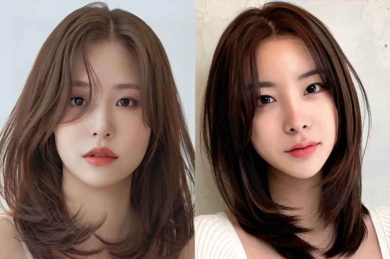 Tóc ngắn layer Hàn Quốc cứu tinh cho nàng mặt tròn