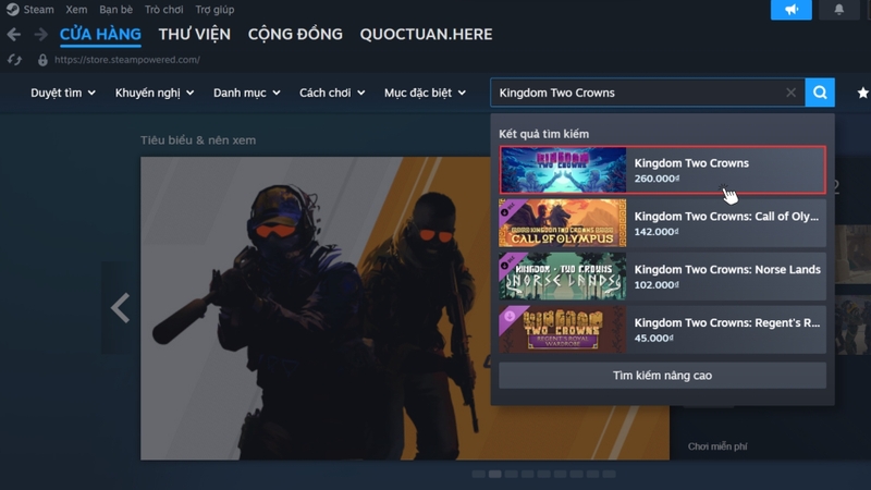 Mở ứng dụng Steam trên PC