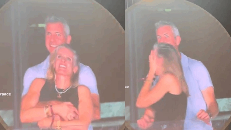 Khoảnh khắc Kiss Cam quay được cặp đôi ngoại tình
