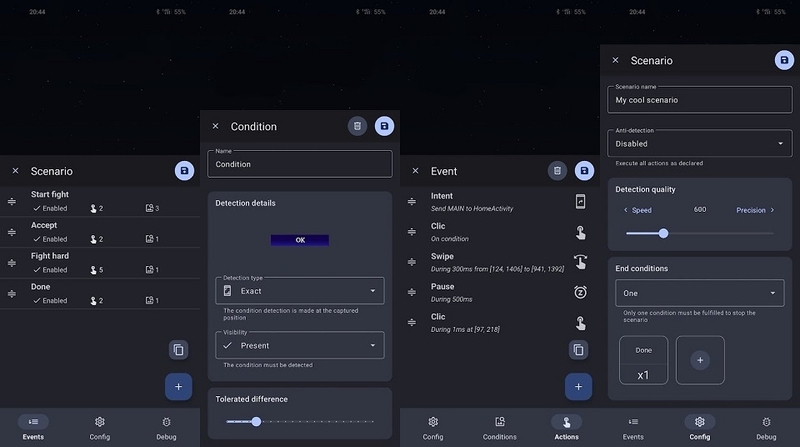 Các tính năng chính của Klick'r - Smart AutoClicker