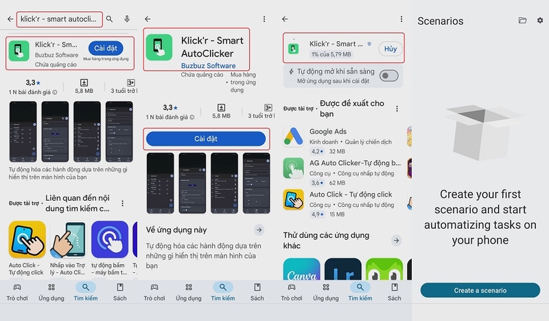 Cách tải về Klick'r - Smart AutoClicker cho thiết bị Android của bạn