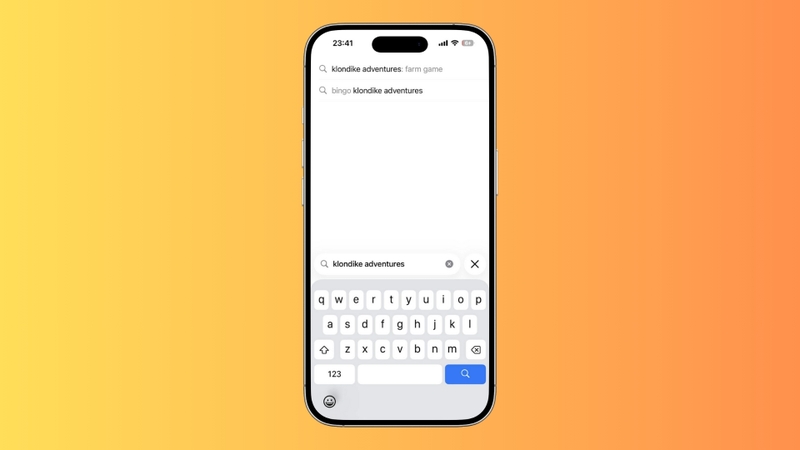 Nhập từ khóa “Klondike Adventures” vào thanh tìm kiếm