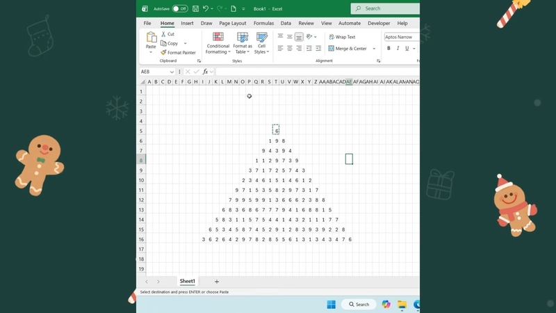 làm cây thông Noel bằng Excel hình 3