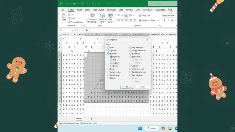 làm cây thông Noel bằng Excel hình 6