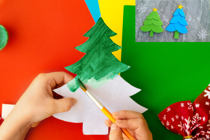 Làm cây thông Noel bằng giấy (8)