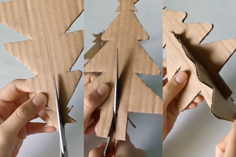 Làm cây thông Noel bằng giấy (9)