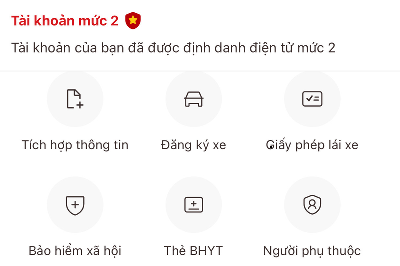 đăng ký tài khoản định danh điện tử mức 2