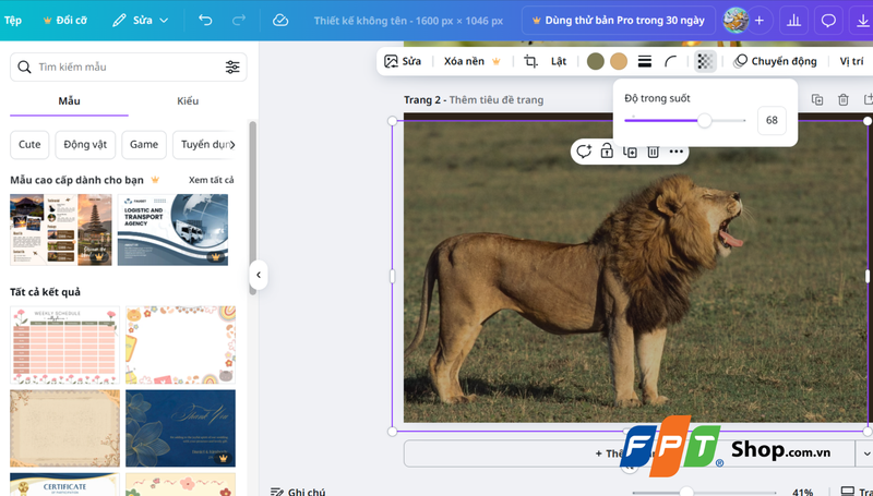 Cách làm mờ ảnh với Transparency 3