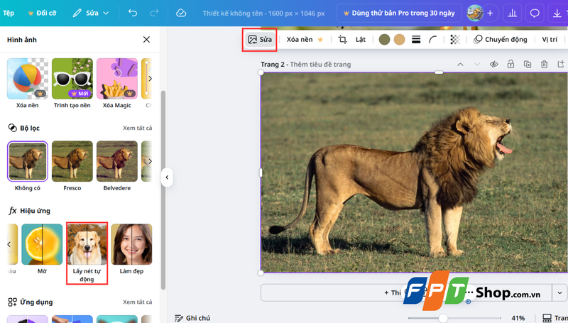 Cách làm mờ bằng Auto Focus 1