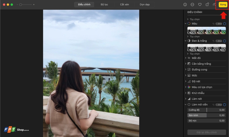 Làm mờ viền cho ảnh trong Ảnh trên máy Mac (ảnh 5)