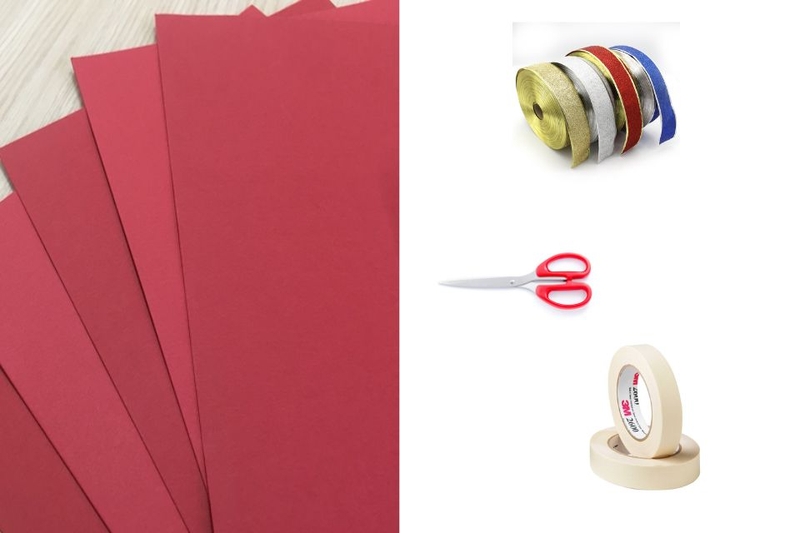 Những nguyên liệu làm quạt trang trí Tết