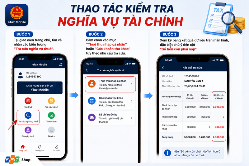 làm sao để biết mình có nợ thuế hay không 2