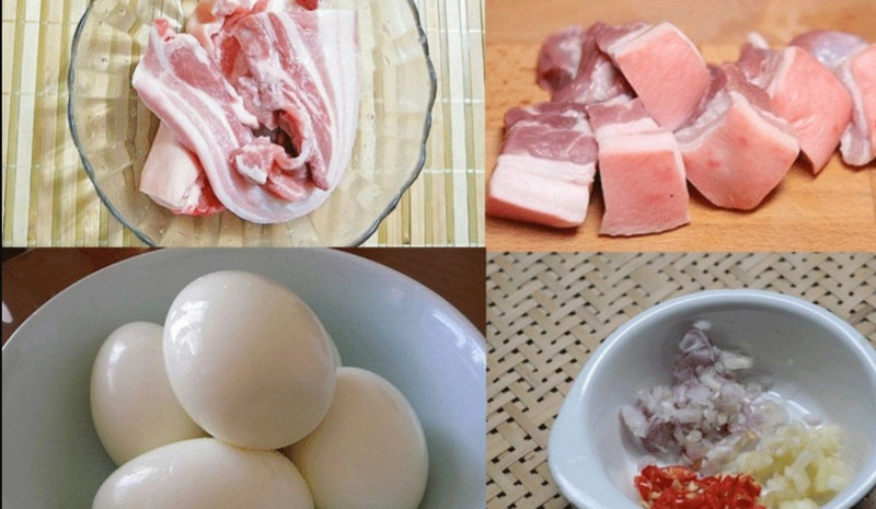 Bạn cần rửa sạch thịt ba chỉ, sau đó cắt thành từng miếng vuông vừa ăn