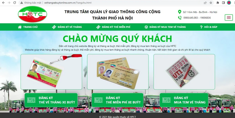 Cách làm vé xe buýt miễn phí cho người cao tuổi online