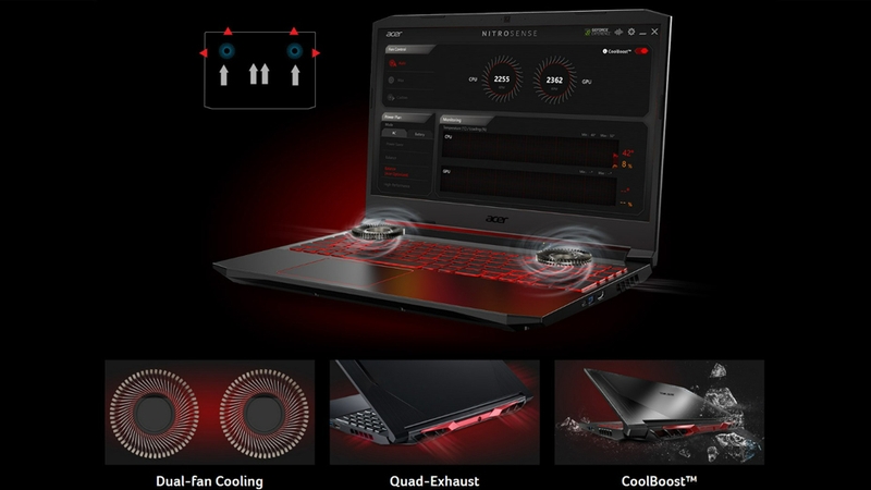 Lựa chọn laptop Acer Nitro 5 có hệ thống tản nhiệt tốt