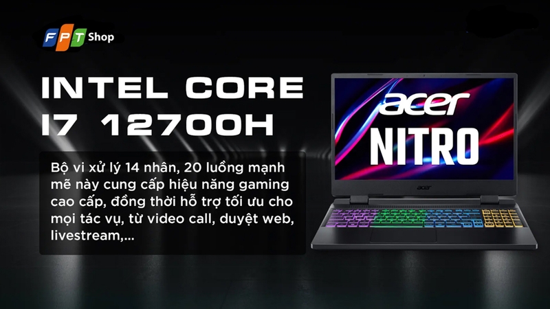 Laptop Acer Nitro 5 Tiger Gaming AN515-58-773Y i7 12700H