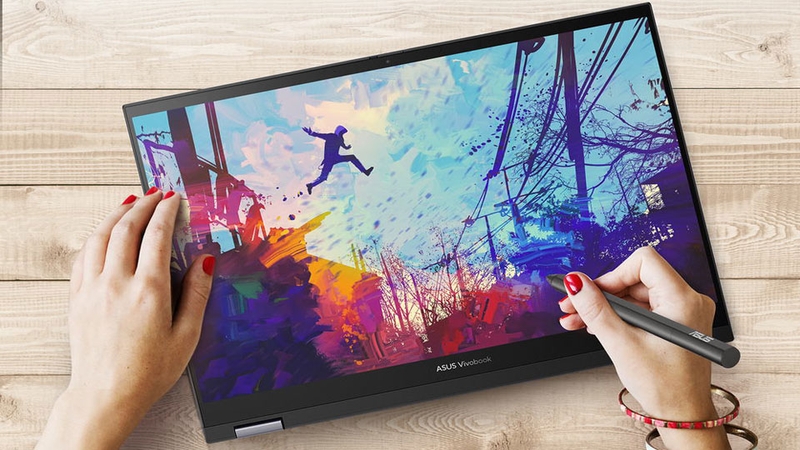 Laptop Asus Vivobook Flip TN3402YA-LZ188W có thể sử dụng như một chiếc máy tính bảng