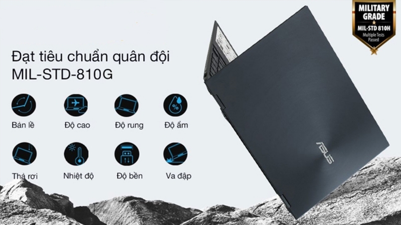 Cân nhắc thêm tiêu chuẩn độ bền quân đội khi mua laptop