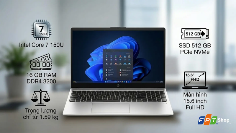laptop cho sinh viên core i7 2026 - Laptop HP 250R G10