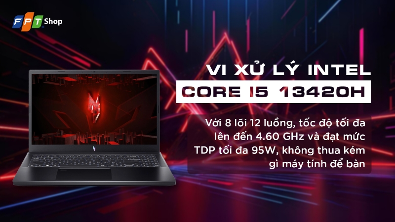 laptop cho sinh viên cơ khí 2026 - acer nitro v gaming anv15 51 53ne i5 13420h