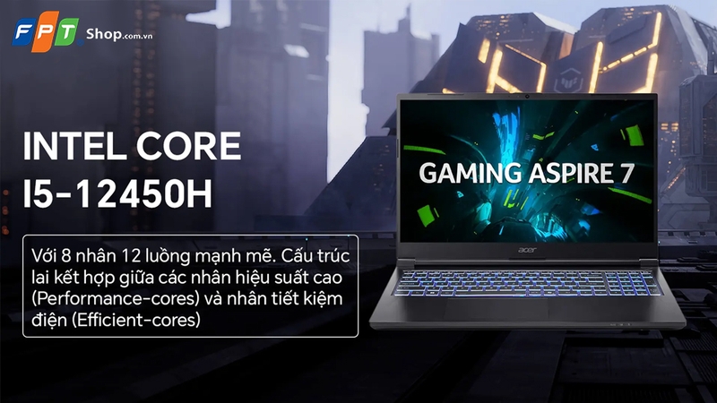 Acer Aspire 7 Gaming A715-59G-57TU i5 12450H