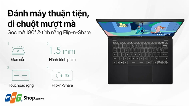 Laptop MSI Modern 14 C7M-221VN R7 7730U