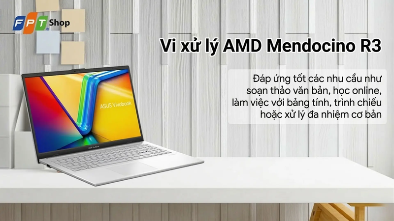 laptop cho sinh viên rẻ nhất 2026 - Asus Vivobook Go 15 E1504FA-BQ1105W