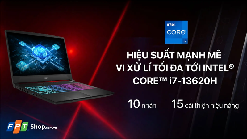 MSI Gaming Katana 15 B13VFK-676VN xứng đáng nằm trong top laptop cho sinh viên thiết kế đồ họa 2026 nhờ hiệu năng cao và giá thành hợp lý