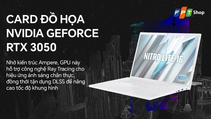 Laptop cho sinh viên thiết kế thời trang 2026 - acer gaming nitro lite 16 nl16 71g 56wq i5 13420h