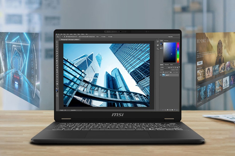 Laptop cho sinh viên thiết kế thời trang 2026 - msi prestige 14 ai studio c1udxg 058vn