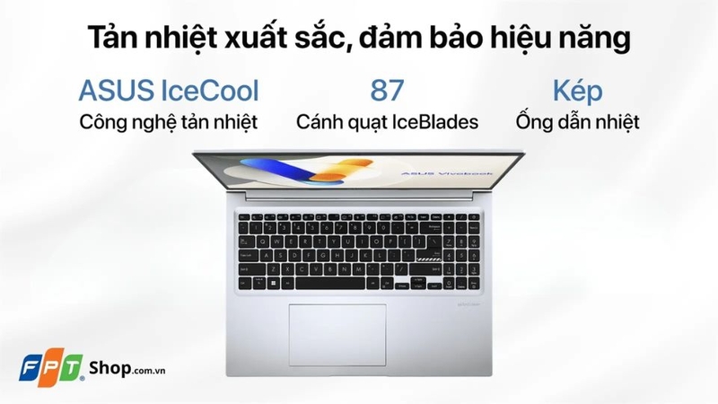 laptop dành cho học sinh cấp 3 2026 - Laptop ASUS Vivobook X1605VA-MB1826W