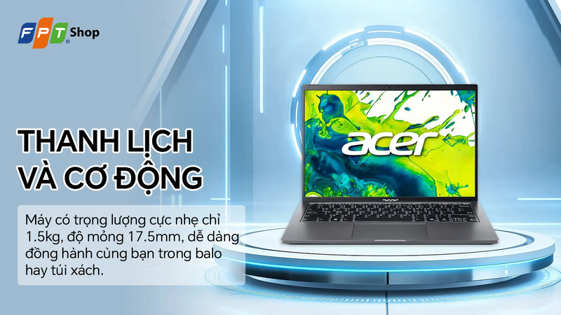 laptop dưới 18 triệu 2026 - Acer Aspire Go 14 AI AG14-71M-52LH