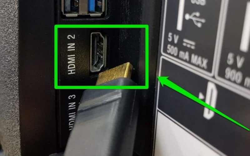 Hãy cắm thật chắc chắn vào cổng HDMI tương ứng